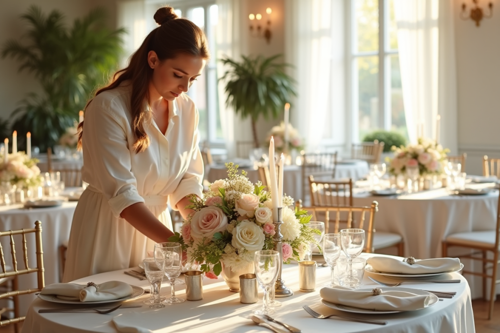 Image actuelle : Coordination de la décoration le jour J pour un mariage harmonieux et sans stress